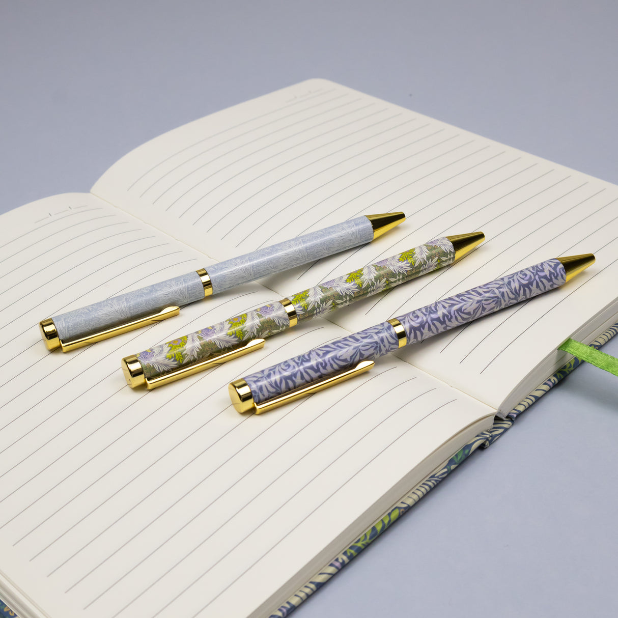 William Morris Mixed Design Ballpoint Pens in Gift Box – Set of 3 Pens