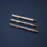 Elysian Monochrome Mixed Design Ballpoint Pens in Gift Box – Set of 3 Pens