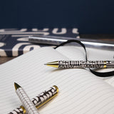 Elysian Monochrome Mixed Design Ballpoint Pens in Gift Box – Set of 3 Pens