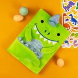 Dinosaur Plush Notebook – Soft Cover Kids Journal – Fun Dino Stationery Gift