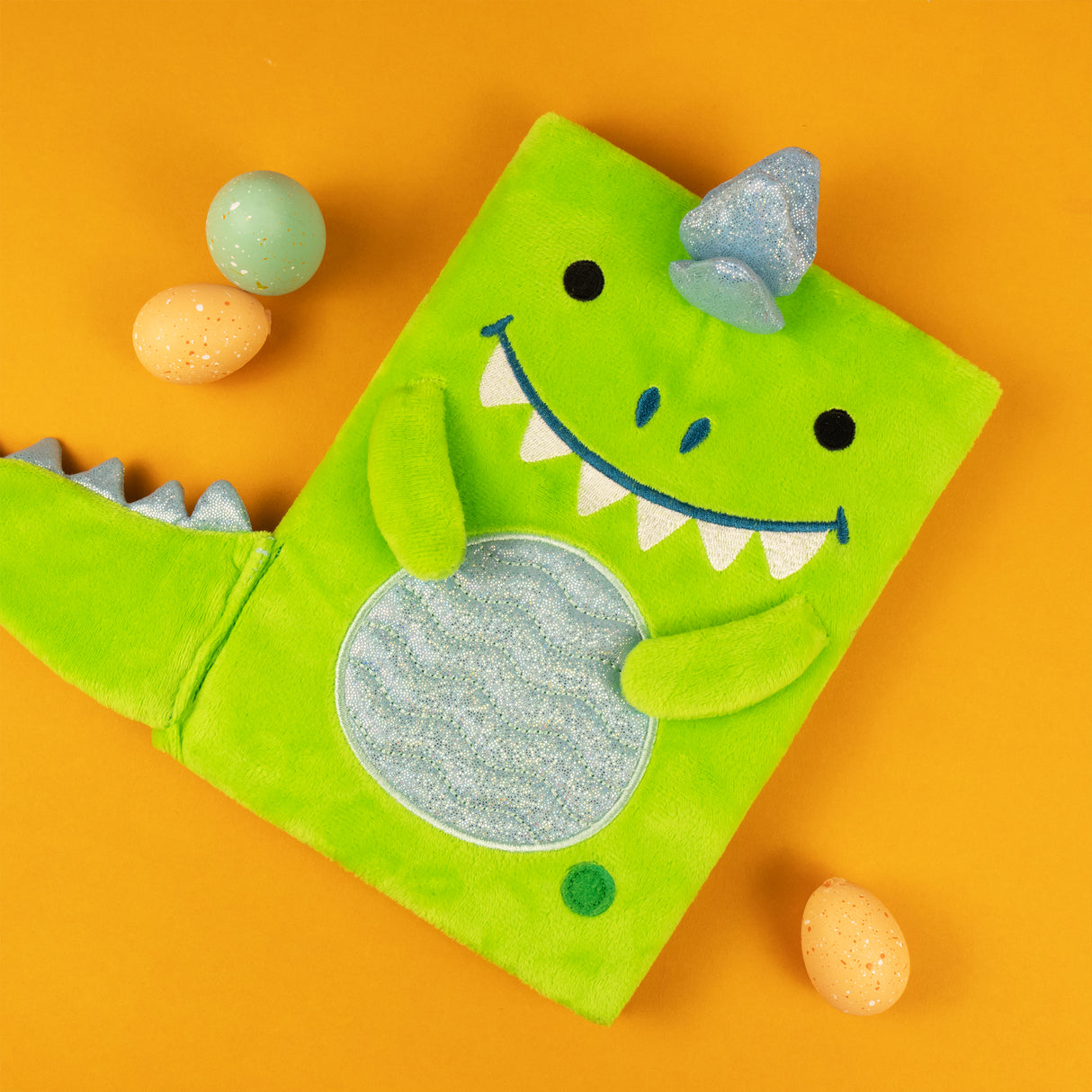 Dinosaur Plush Notebook – Soft Cover Kids Journal – Fun Dino Stationery Gift