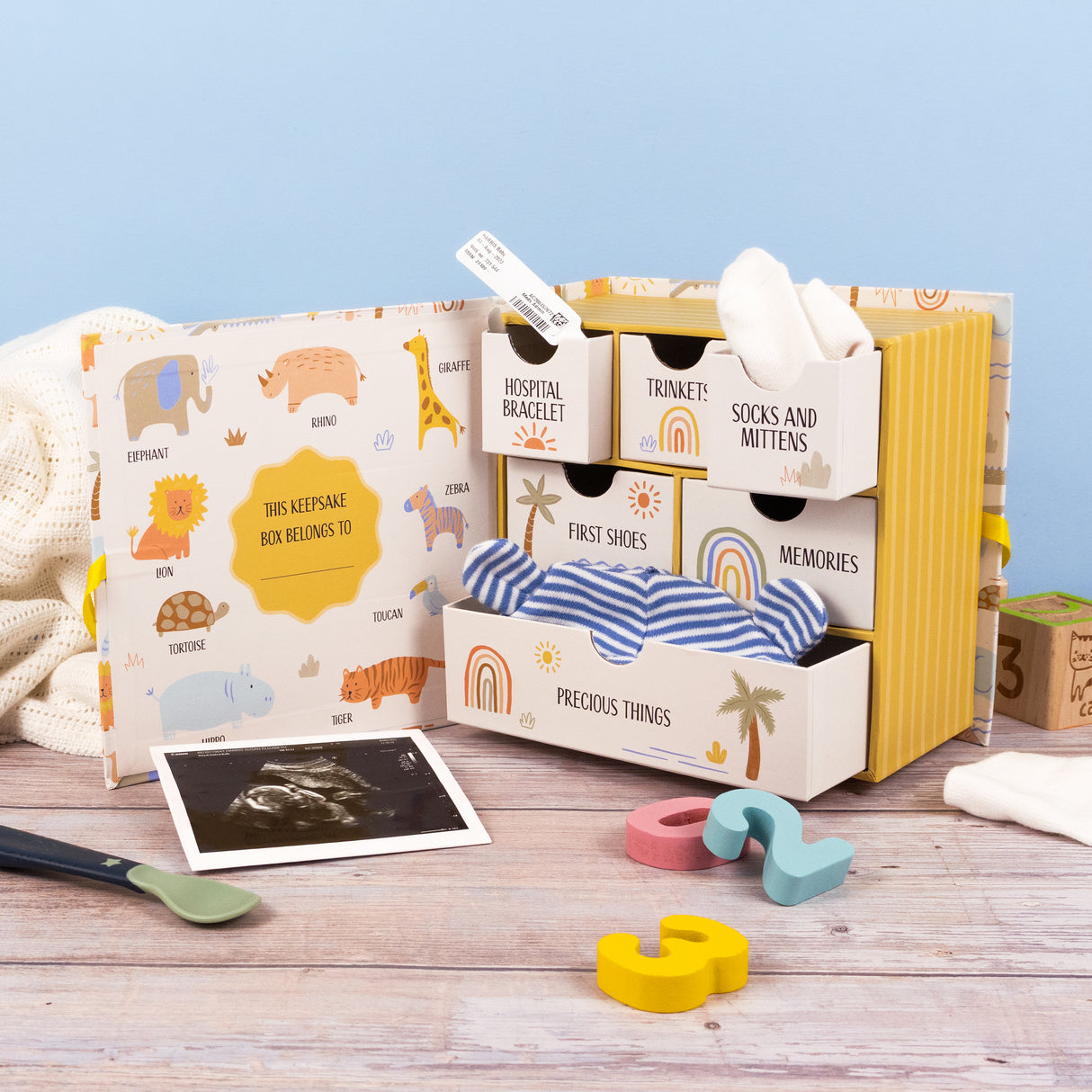 Lullaby Animals Baby Keepsake Box