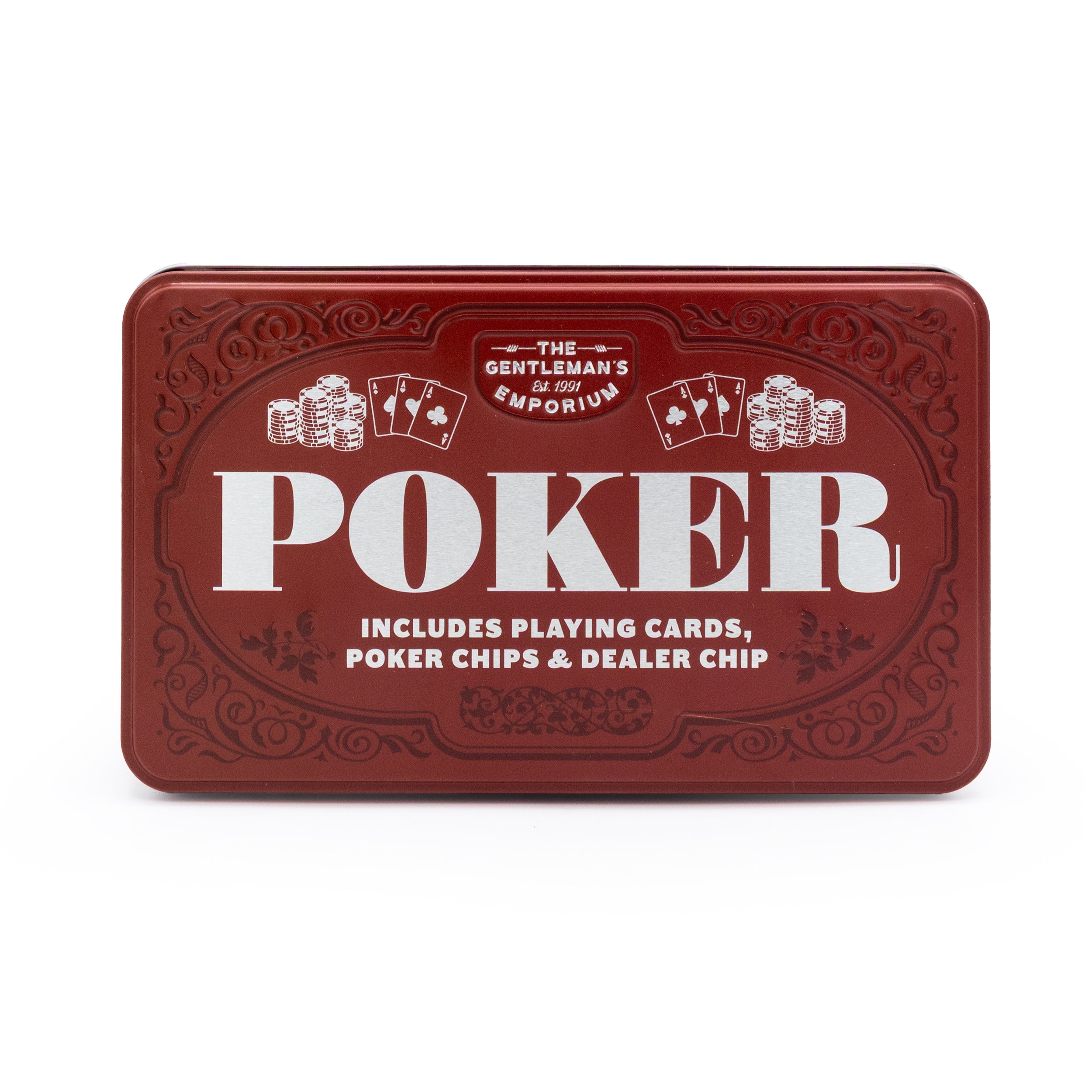 The Gentleman's Emporium Poker Set – Classic Cards & Chips Gift in