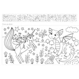 Colour Your Own 3m Magical Creatures Poster – Unicorns, Castles & Rainbows Activity