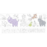 Colour Your Own 3m Jungle Animals Poster – Monkeys, Tigers, Parrots & Elephants