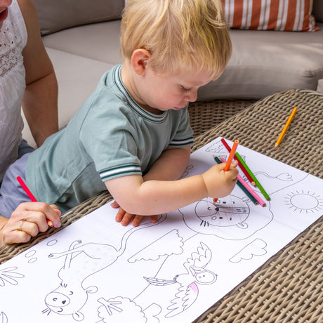 Colour Your Own 3m Jungle Animals Poster – Monkeys, Tigers, Parrots & Elephants