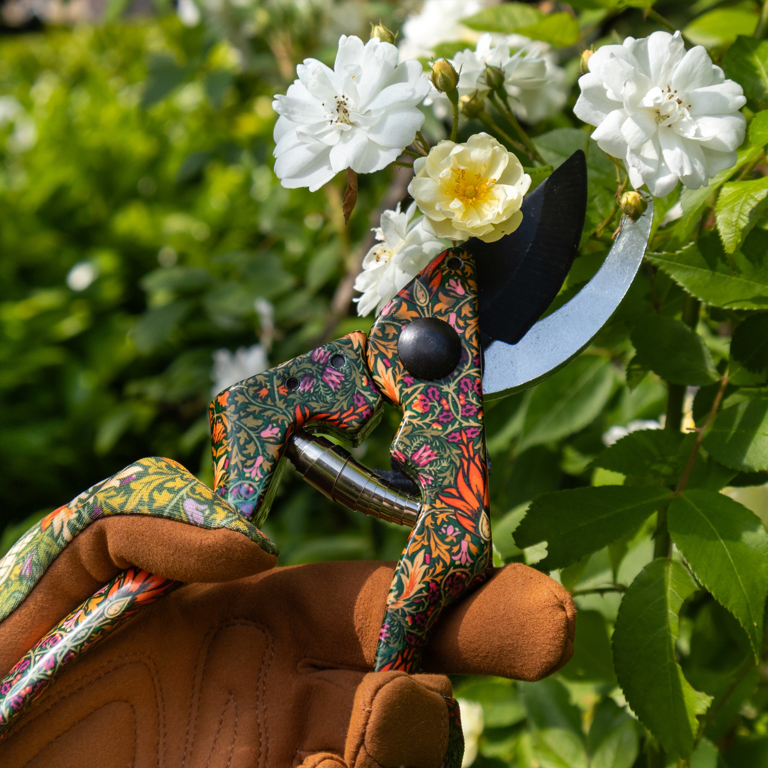 置物  scope Art Flora Orange Grove Fork, Trowel and Secateurs Garden Tool Set - William