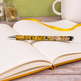 Gustav Klimt Fine Art Ballpoint Pen – Black Ink Pen with Twist Mechanism in Gift Box – Elegant Stationery Gift