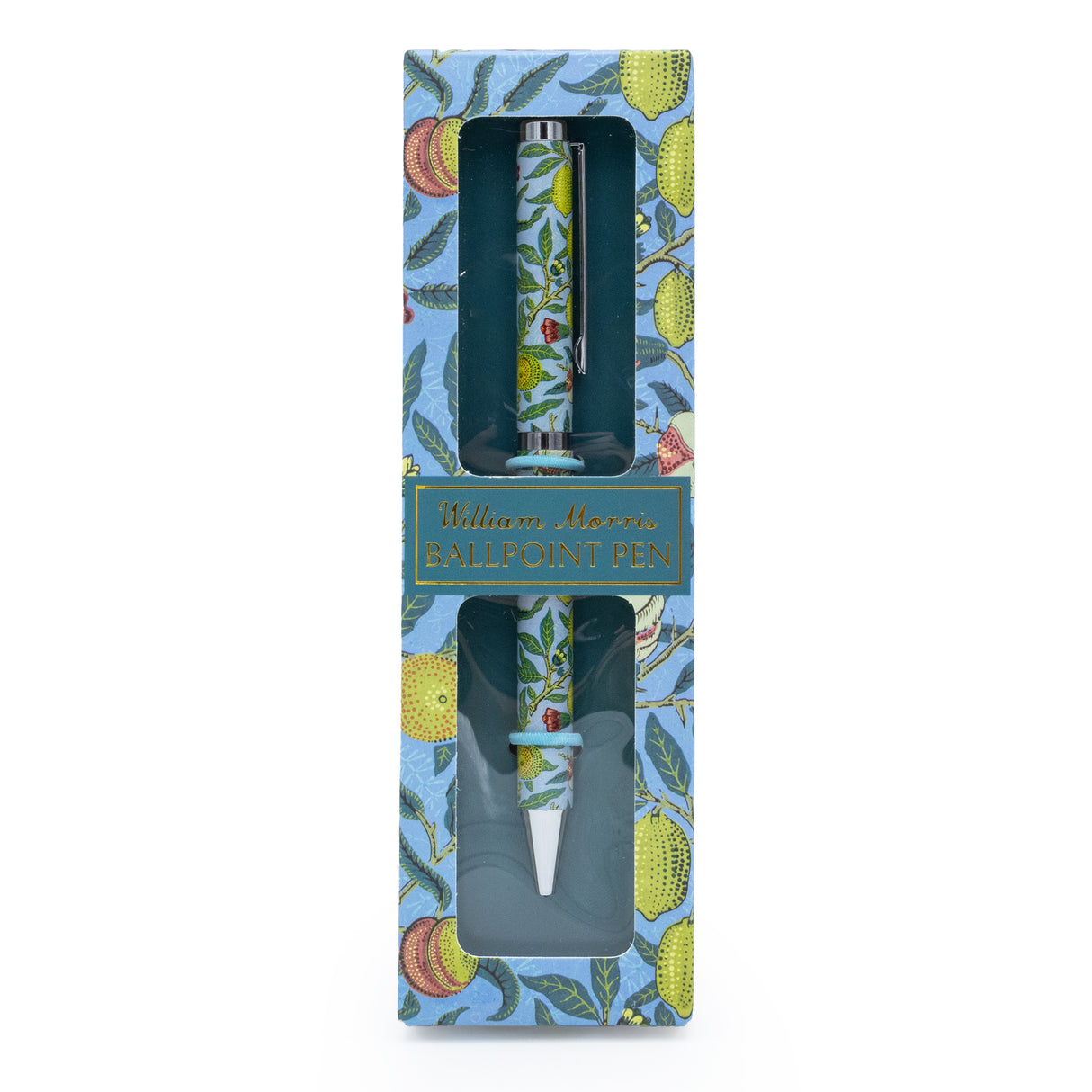 William Morris Fruit Ballpoint Pen in Gift Box – Twist Action – Black Ink – Stylish Stationery Gift