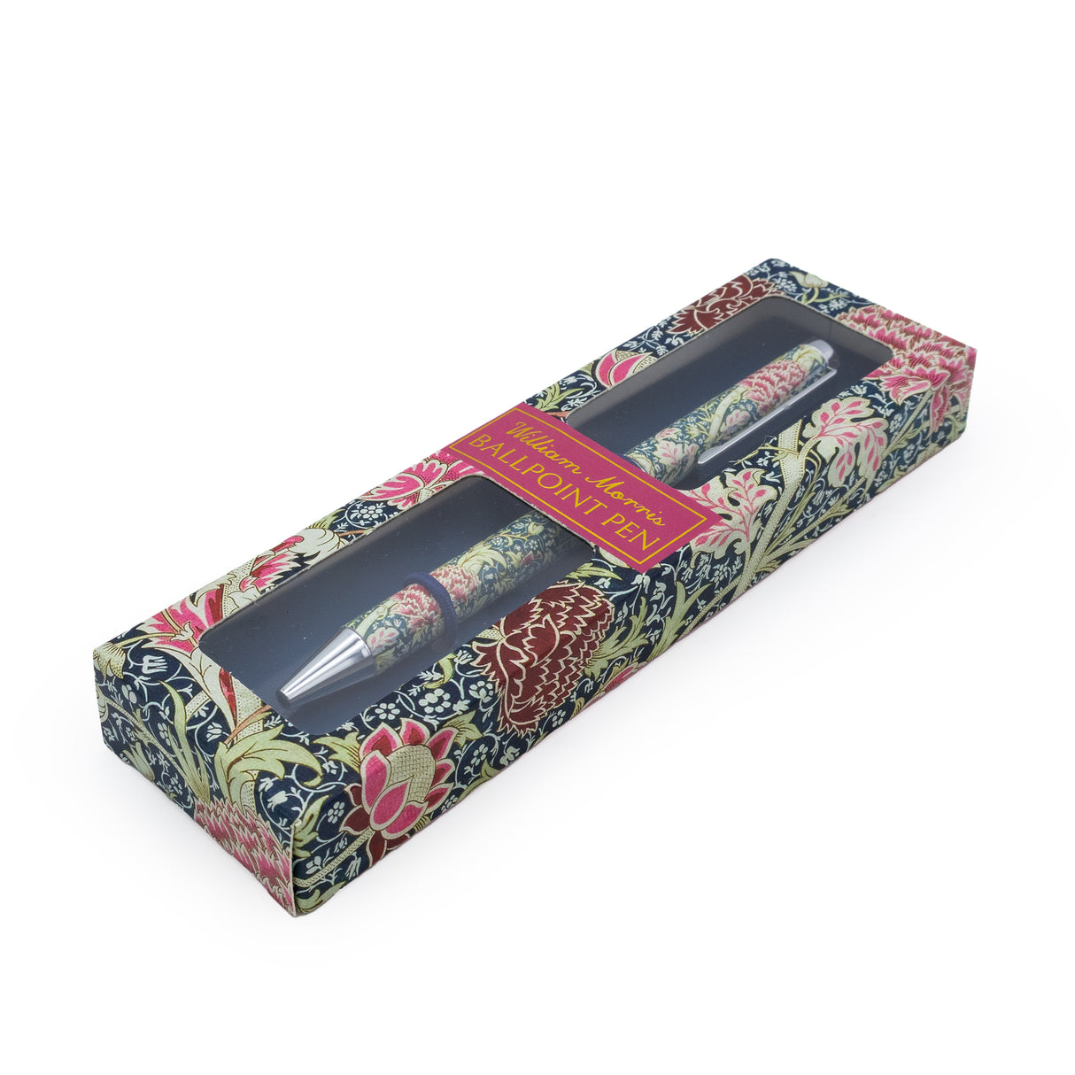 William Morris Cray Ballpoint Pen in Gift Box – Twist Action – Black Ink – Floral Stationery Gift
