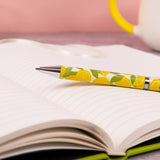 Lemons Ballpoint Pen in Gift Box – Twist Action – Black Ink – Fruit Design Stationery Gift