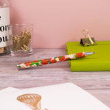 Strawberries Ballpoint Pen in Gift Box – Twist Action – Black Ink – Fruit Design Stationery Gift