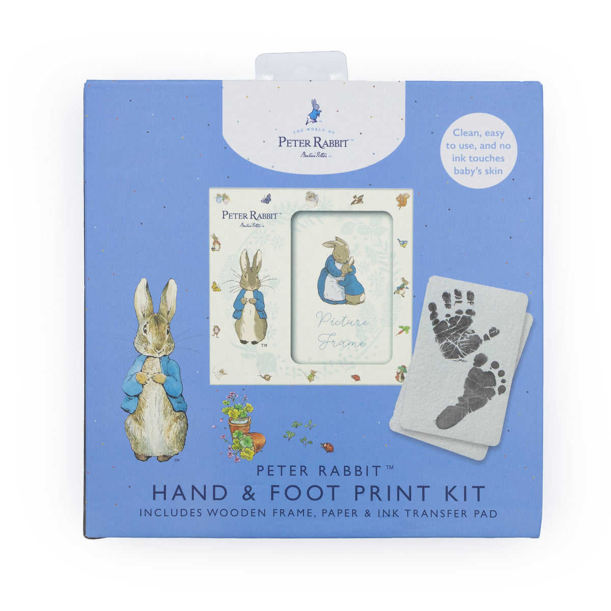 Peter Rabbit Hand & Foot Print Kit – Baby Keepsake Frame – Robert Frederick