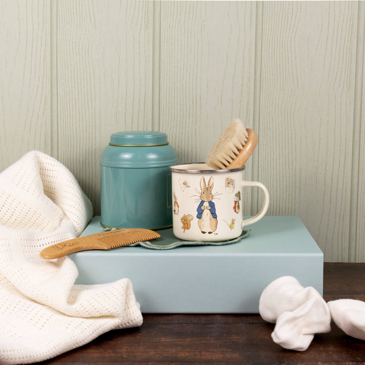 Peter Rabbit Baby’s Brush, Comb & Enamel Mug Gift Set