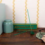 Abundance Incense and Crystal Holder - Sage Scent with Jade Crystal