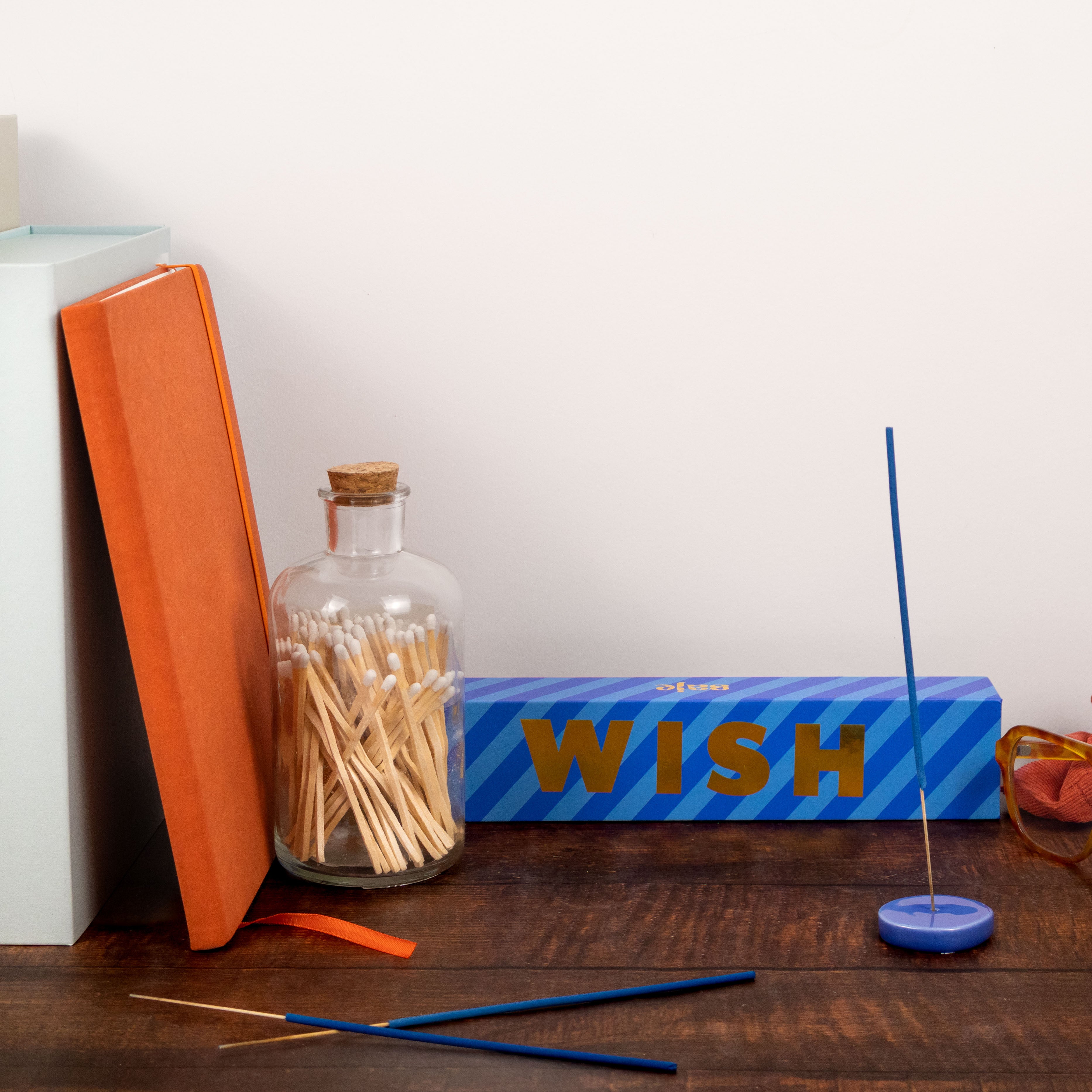 Wish Incense & Blue Ceramic Holder Gift Set – Robert Frederick