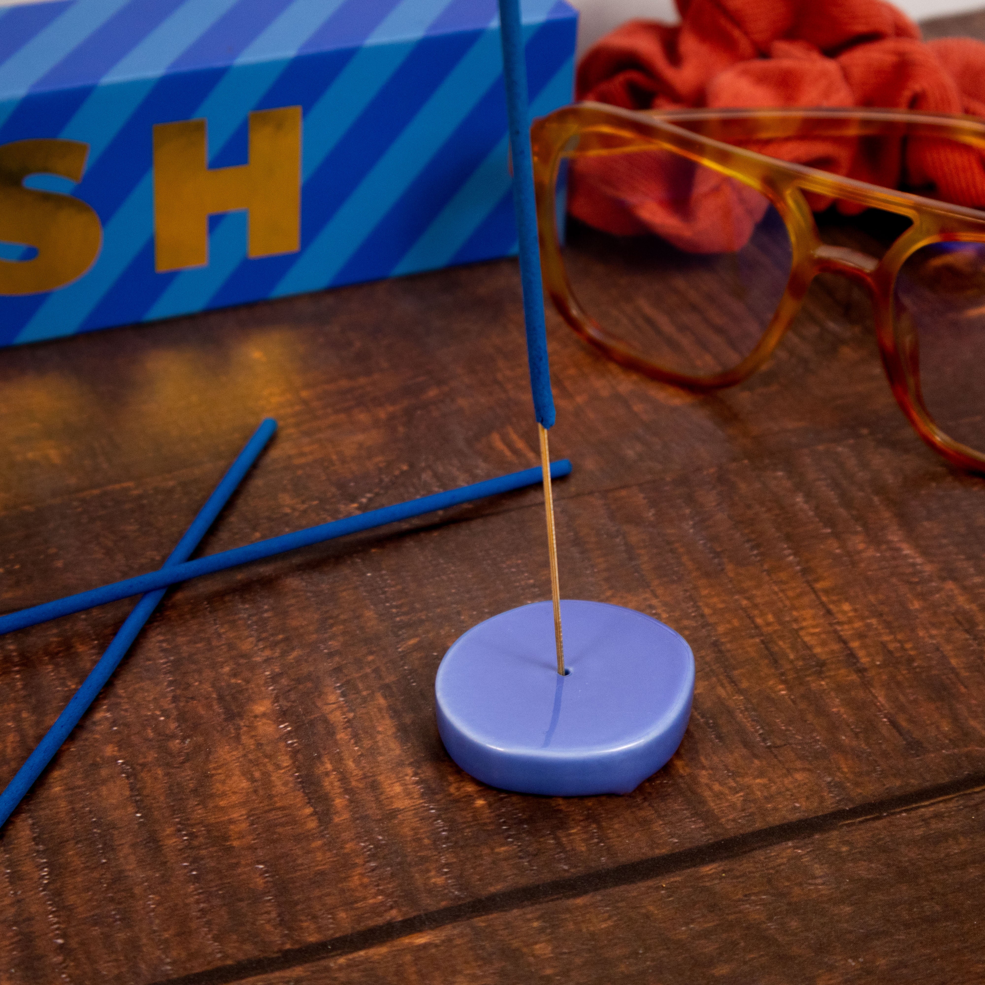 Wish Incense & Blue Ceramic Holder Gift Set – Robert Frederick