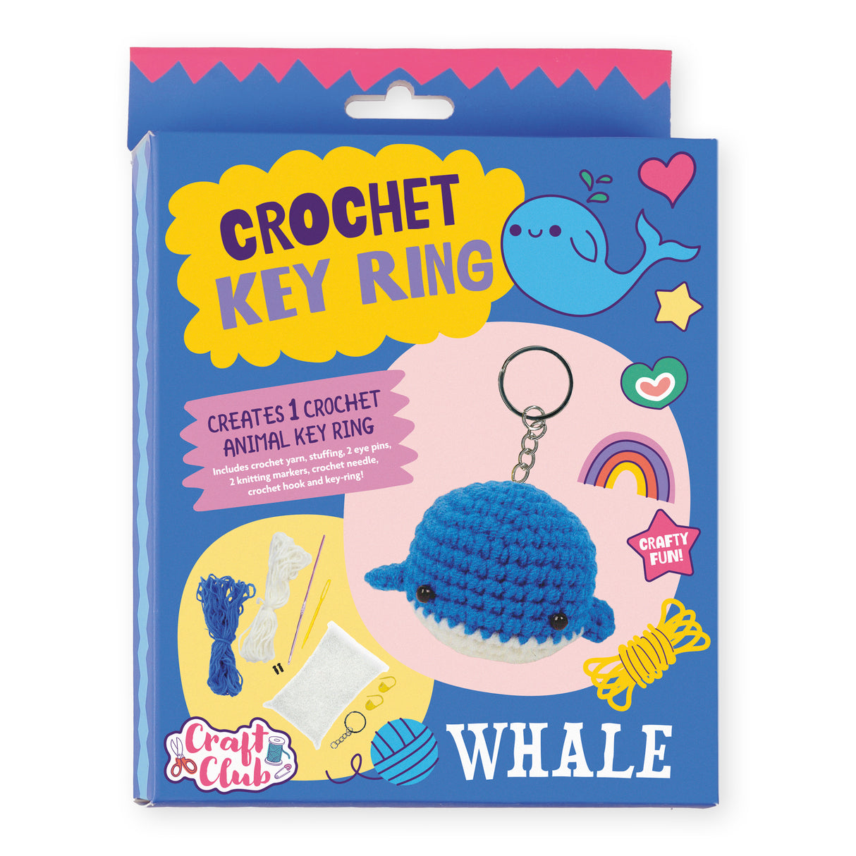 Make Your Own Crochet Key Ring Kit - Whale