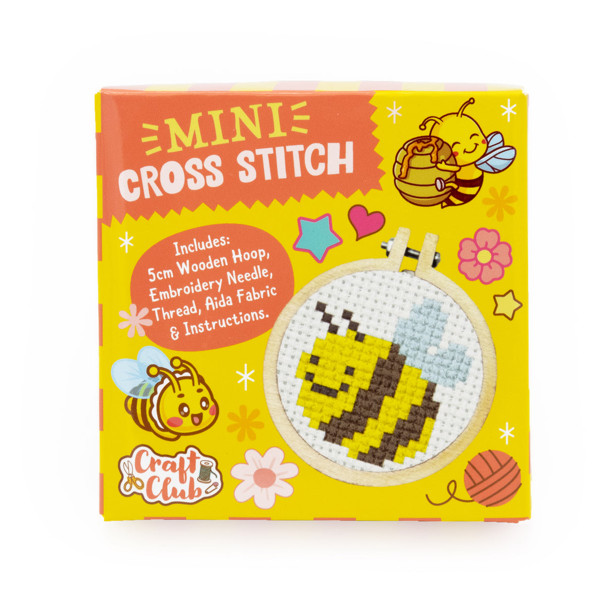 Make Your Own Mini Cross Stitch Kit - Bumblebee