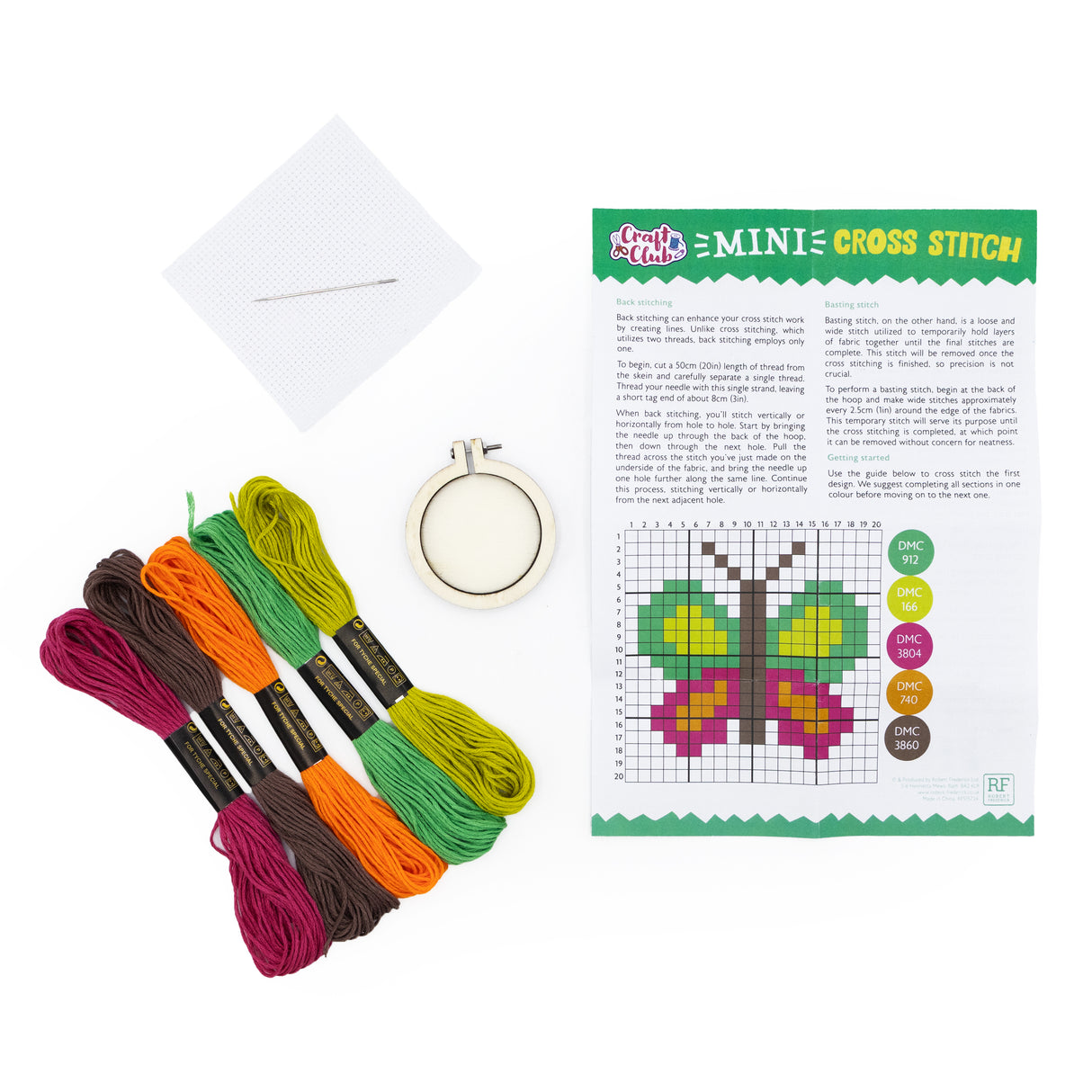 Make Your Own Mini Cross Stitch Kit - Butterfly