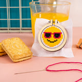 Make Your Own Mini Cross Stitch Kit - Smiley Shades