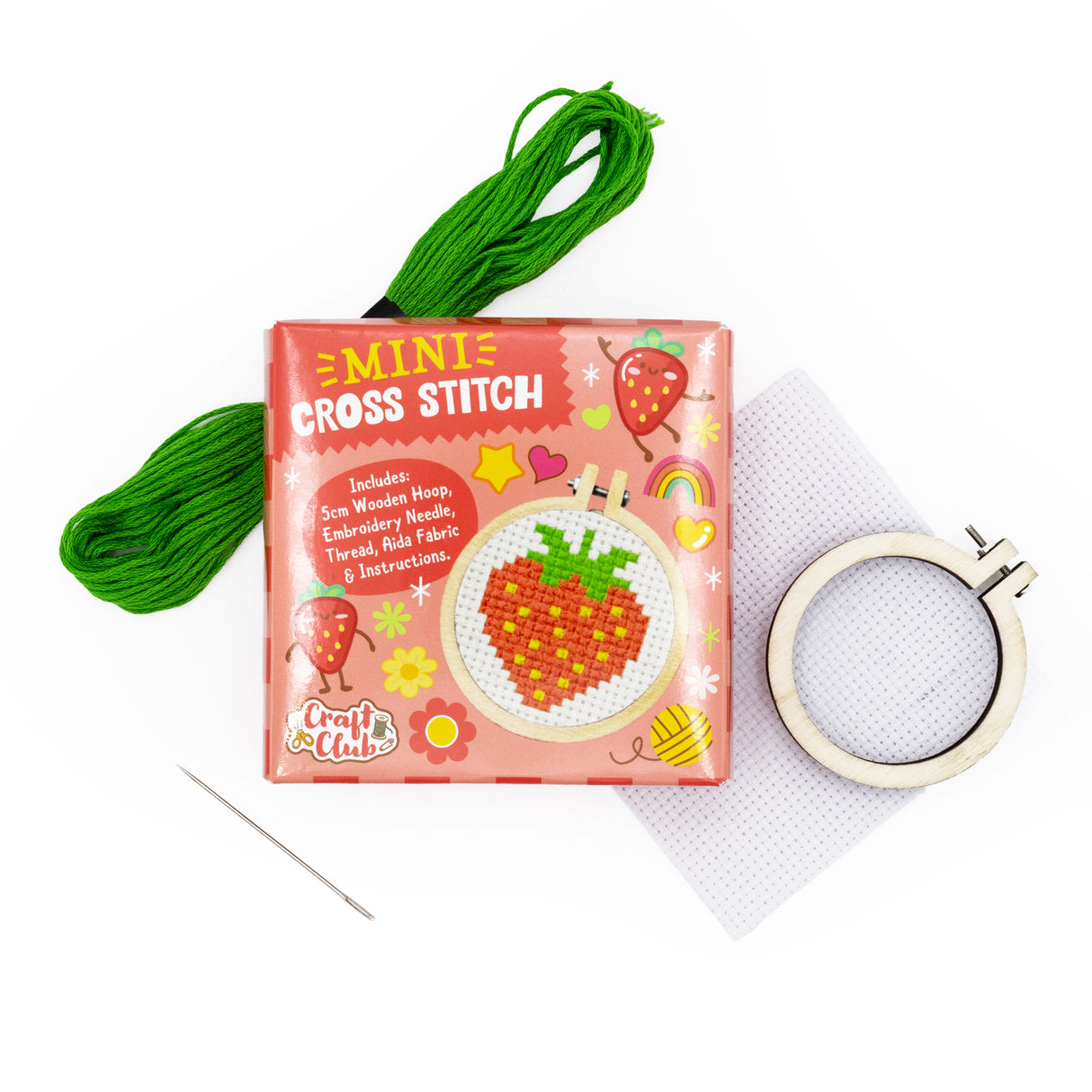 Make Your Own Mini Cross Stitch Kit - Strawberry
