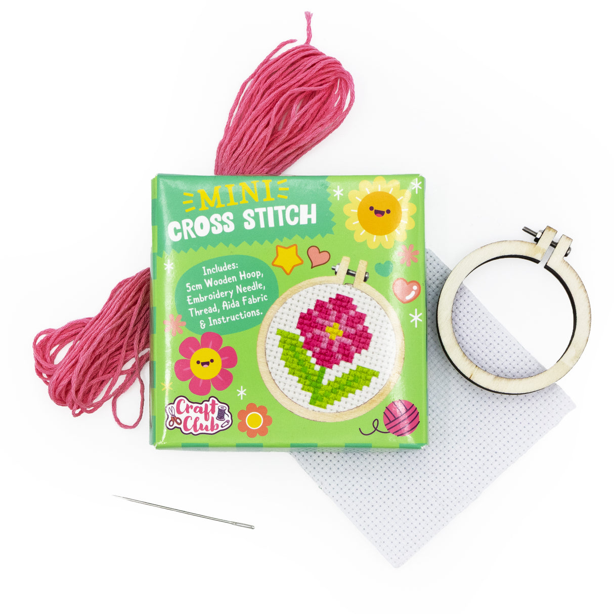 Make Your Own Mini Cross Stitch Kit - Flower