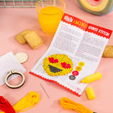 Make Your Own Mini Cross Stitch Kit - Smiley Hearts