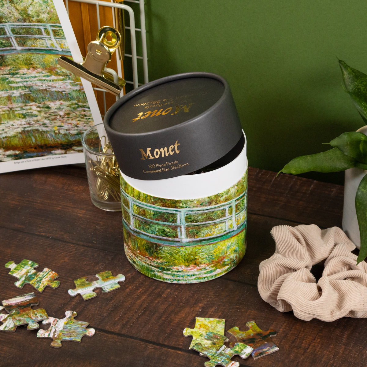 Monet Bridge - 100 Piece Puzzle In Tube