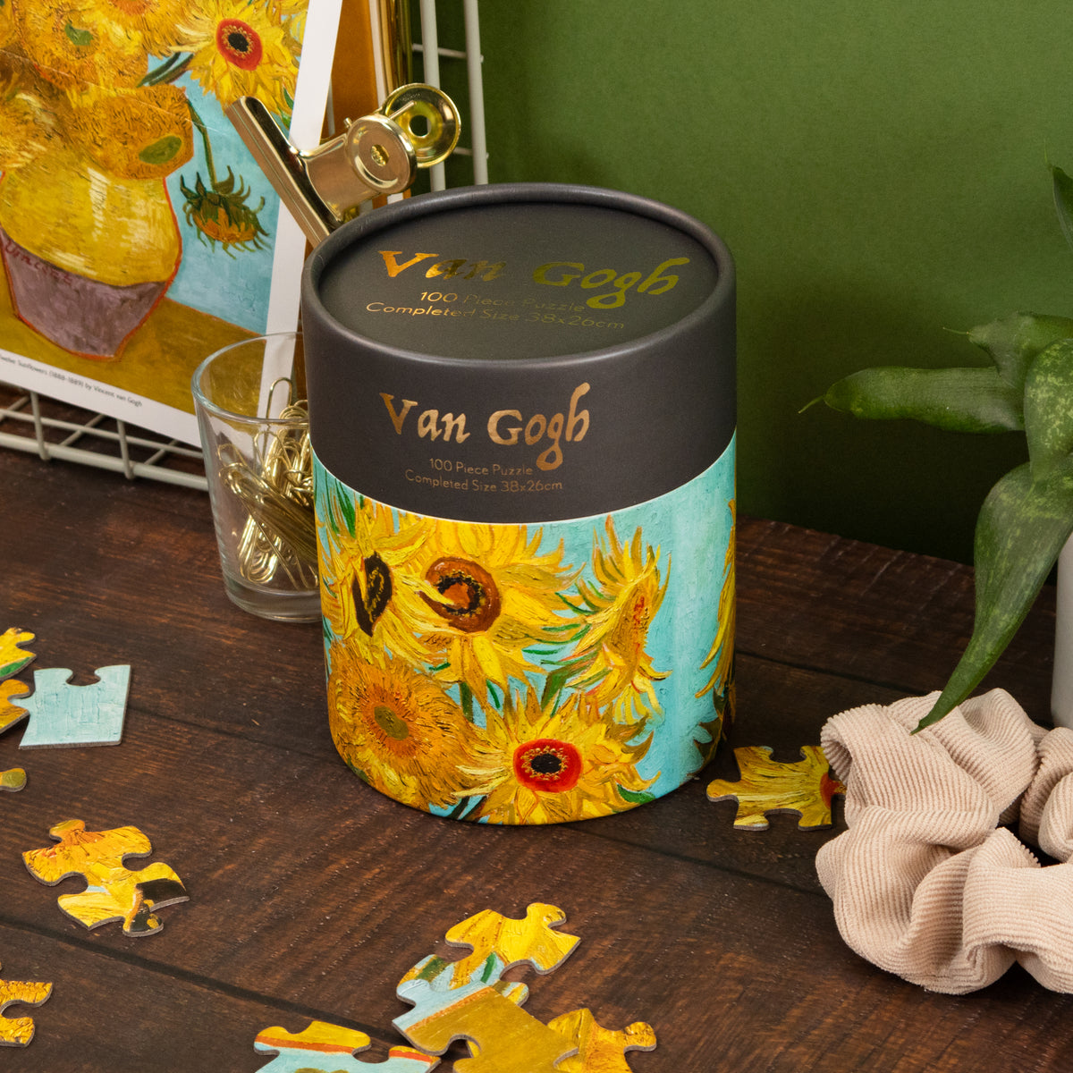 Van Gogh Suflowers - 100 Piece Puzzle In Tube
