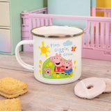 Peppa Pig Enamel Mug - Peppa, George & Evie