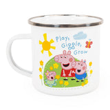Peppa Pig Enamel Mug - Peppa, George & Evie