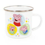 Peppa Pig Enamel Mug - Peppa, George & Evie