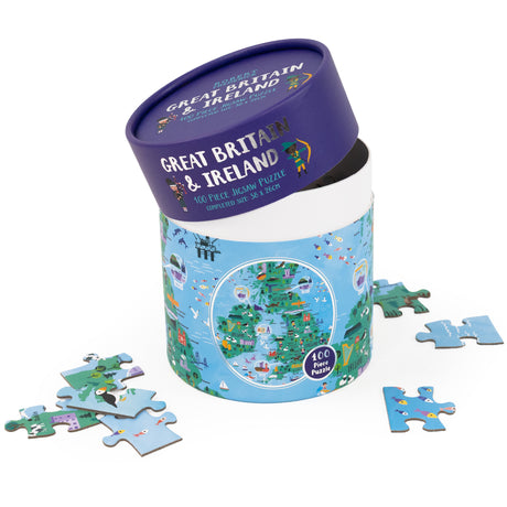 Great Britain & Ireland - 100 Piece Puzzle In Tube