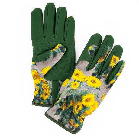 Outdoor Gardening Gloves - Monet's Bouquet of Sunflowers Design