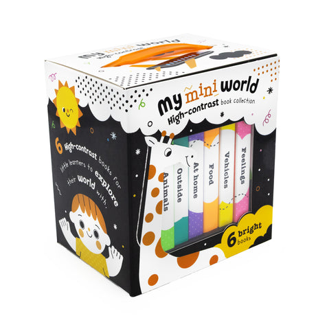 My Mini World – Box Set of 6 High-Contrast Mini Board Books - First Words