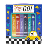 Things That Go – Box Set of 6 Mini Board Books - Baby & Toddler Vehicle Set