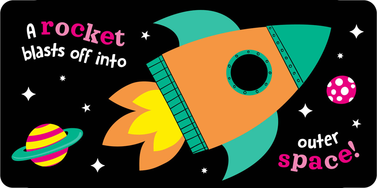 Space - Explore a Cosmic Neon Galaxy - Children’s Board Book