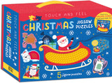 Touch and Feel Puzzle and Board Book Set – Santa’s Christmas Journey - Tactile Fun For Children