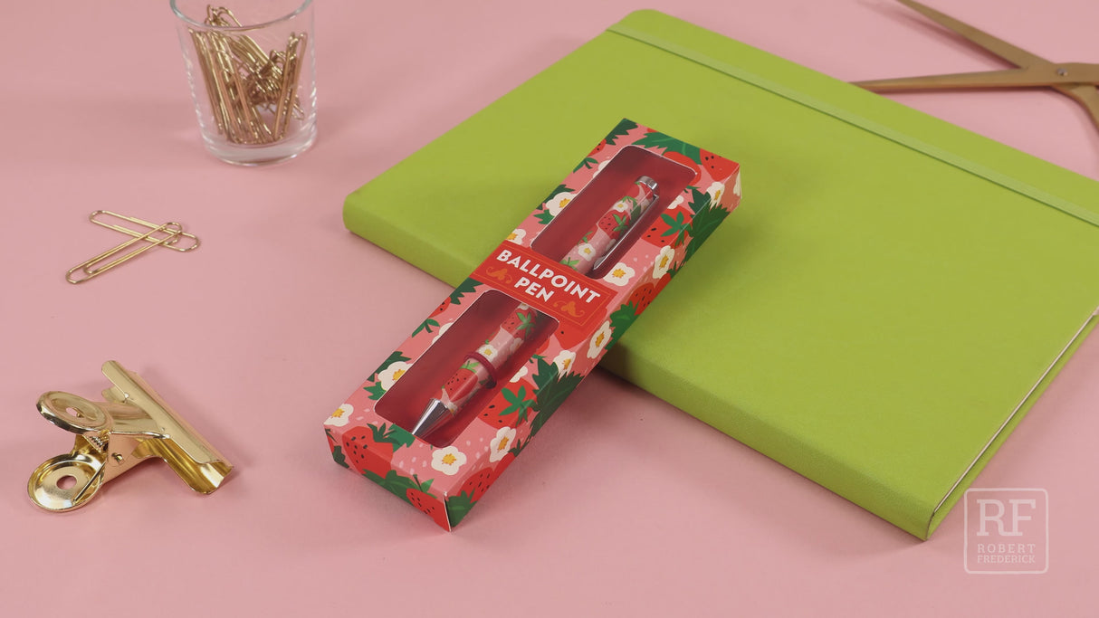 Strawberries Ballpoint Pen in Gift Box