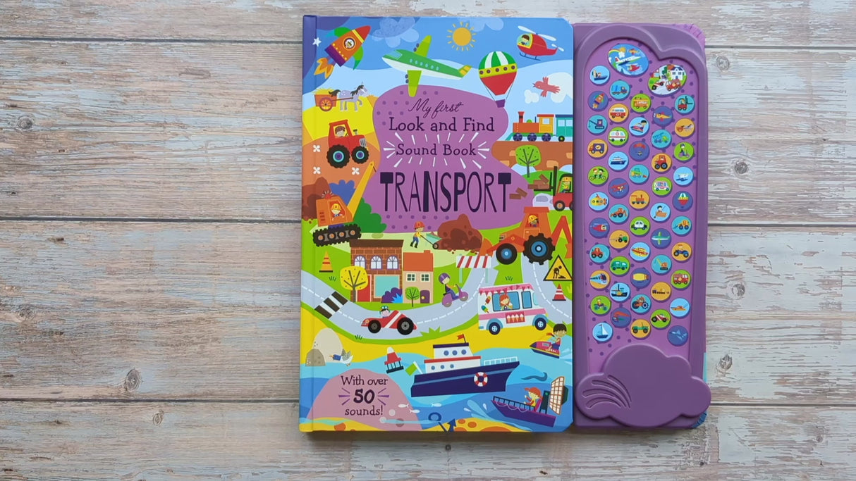 My First Look And Find Transport - Children's 50 Button Sound Book