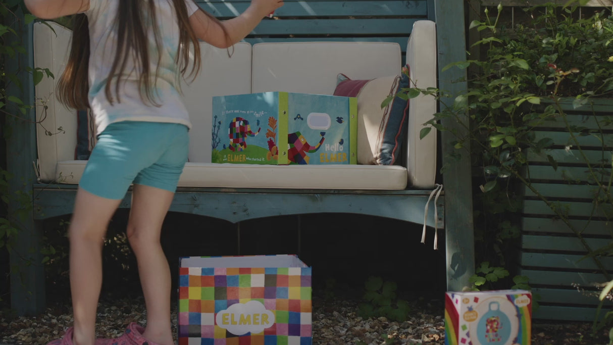 Elmer Patchwork Collapsible Storage Box